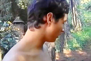 Blond She-male Riding Cock Outdoors