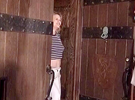 Blonde Babe Getting Fucked In A Threesome By Two Big Cocks
