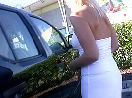 Blonde Chick Drains Big Pecker In The Car - HotEuroGirls
