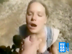 Blonde Girlfriend With Lovely Big Tits Sucks Dick Outdo