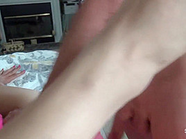 Blonde MILF Kayla gets her pussy drilled in steamy threesome