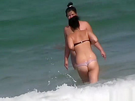 Blonde Milfs Tanning Naked at Beach HD Video