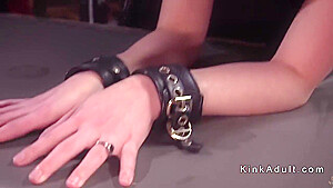 Blonde Mistress Leads Slaves At Bdsm Party
