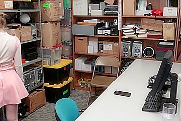 Blonde Thief Fucked By Security Guy