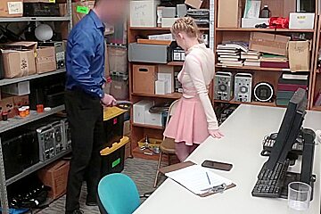 Blonde Thief Fucked By Security Guy