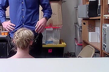 Blonde Thief Fucked By Security Guy