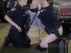 Blonde cop went to the mechanic to get fucked by a big black cock  Visit us