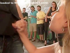 Blonde fucks outdoor and in public bus