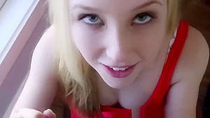 Blonde teen 18+ swallows load
