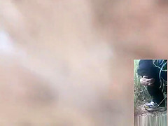 Blonde woman caught by two spy cams peeing