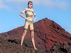 Bodypainted model