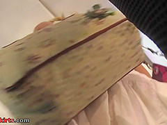Breathtaking upskirt shot of bubble ass gal in g-string
