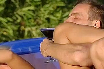 Brigitta Bulgari poolside