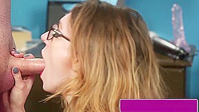 British Babe Masturbates Before Blowjob