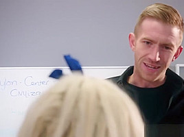 British bimbo Barbie Sins does some extra credit oral exams