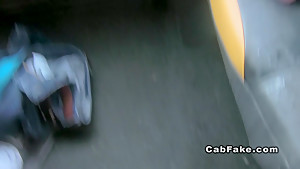 British blonde deep throats huge dick in cab taxi reality