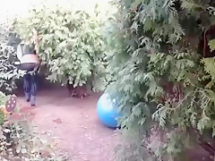 Broadcasting while undressing and masturbating outdoors in a park
