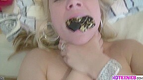 BrookeSkye with pink panty and Fingering Pussy closeup
