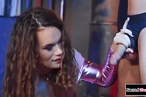 Brunette Trans Dominates A Guy And Is Spanked With Nicole Knight
