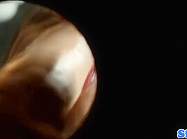 Bukkakke Covered Babe Strips At Gloryhole