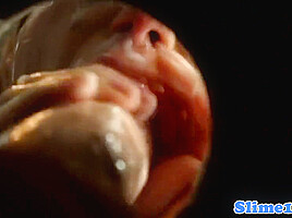 Bukkakke Covered Babe Strips At Gloryhole