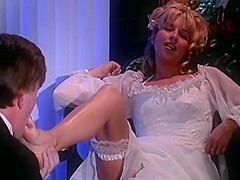 Busty Blonde Bride Gets Her Feet And Cunt Licked On Her Wedding Night
