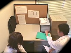 Busty Jap hottie screwed and jizzed during medical exam