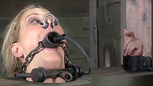 Busty MILF toyed during kinky bondage