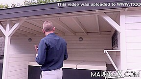 Busty Milf Takes On Two Dicks Outdoors