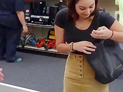 Busty coed gets banged by pawn keeper