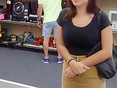 Busty coed gets banged by pawn keeper