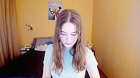 Busty petite skinny teen 18+ babe webcam solo tease