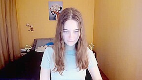 Busty petite skinny teen 18+ babe webcam solo tease