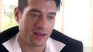 Busty submissive slut gags while roughfucked