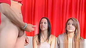 CFNM demonstration with masturbating guy