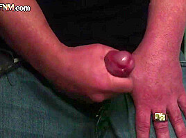 CFNM femdom HJ ladies wank hard dick in group HJ action