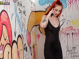 CFNM gloryhole ladies suck cock on toilet in femdom BJ