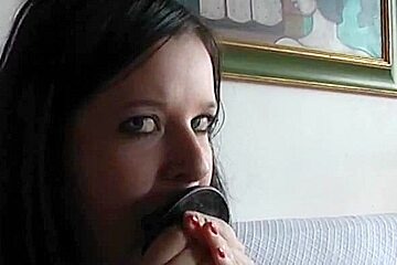 Cameragirl dildo fucks teen 18+ goth incredible POV