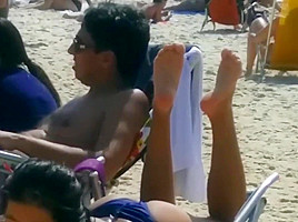 Candid Feet at Beach