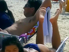 Candid Feet at Beach