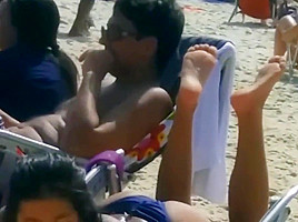 Candid Feet at Beach