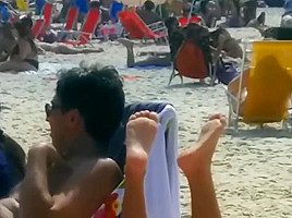 Candid Feet at Beach