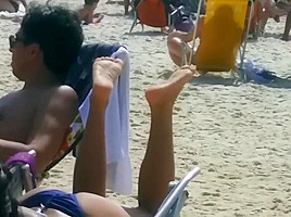 Candid Feet at Beach