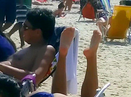 Candid Feet at Beach