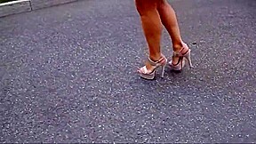 Candid beige high heel sandals