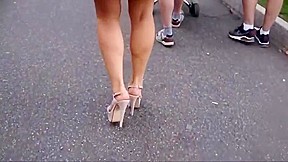 Candid beige high heel sandals