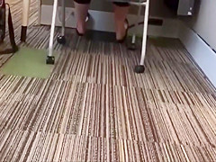 Candid mature shoeplay with rough soles