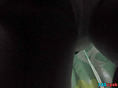 Candid upskirt movie features skinny ass slim