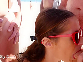 Cap D'agde In I Masturbate On The Beach Of And I Suck All The
