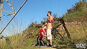 Carley Nubiles, Anna Thorne And Anna Nubiles In Hottie Tourist Slim College Babe Blows Massive Boner